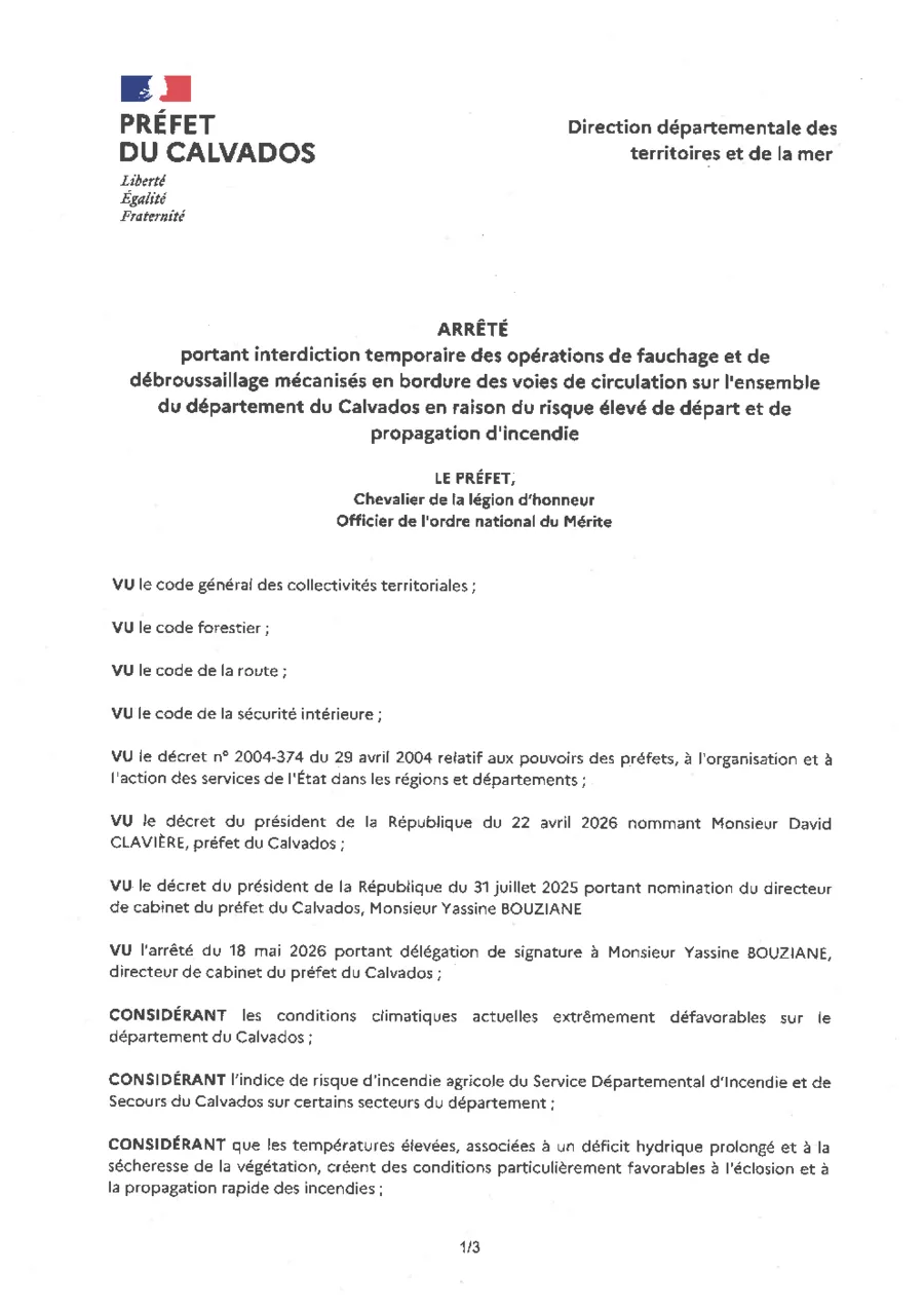Arrêté fauchage - page 1