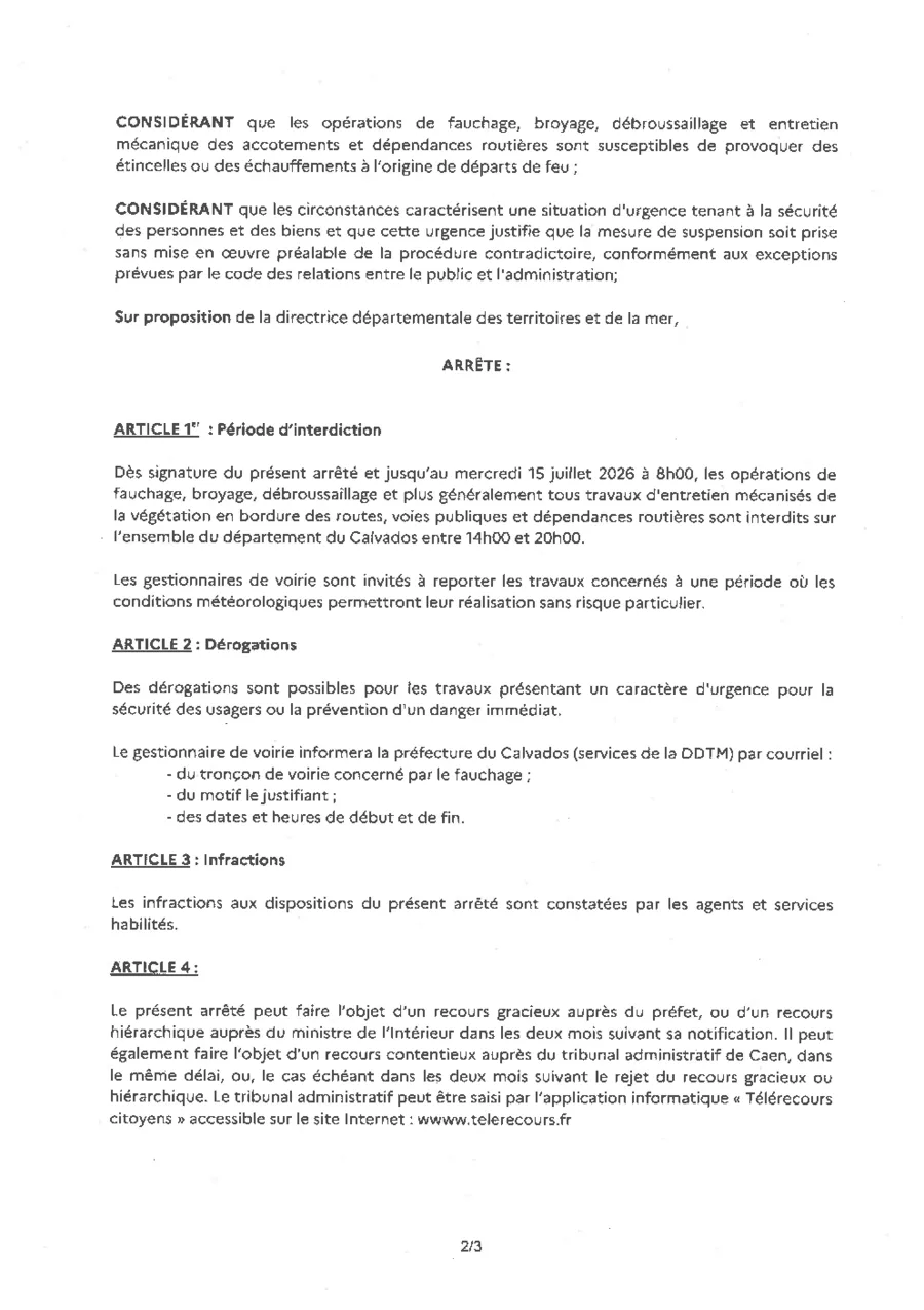 Arrêté fauchage - page 2